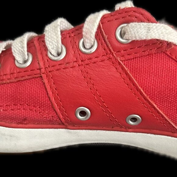 NWOT - Converse Lady All Star Red Cotton with Leather Size 7 RARE! - Picture 5 of 5